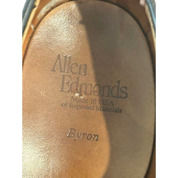 Allen Edmonds Byron Cap Toe Shoes Men's US 8.5 D Leather Brown 2034 Made in USA - Picture 8 of 10